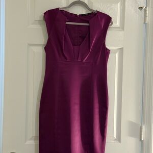 Elie Tahari burgundy Sheath Midi Dress
